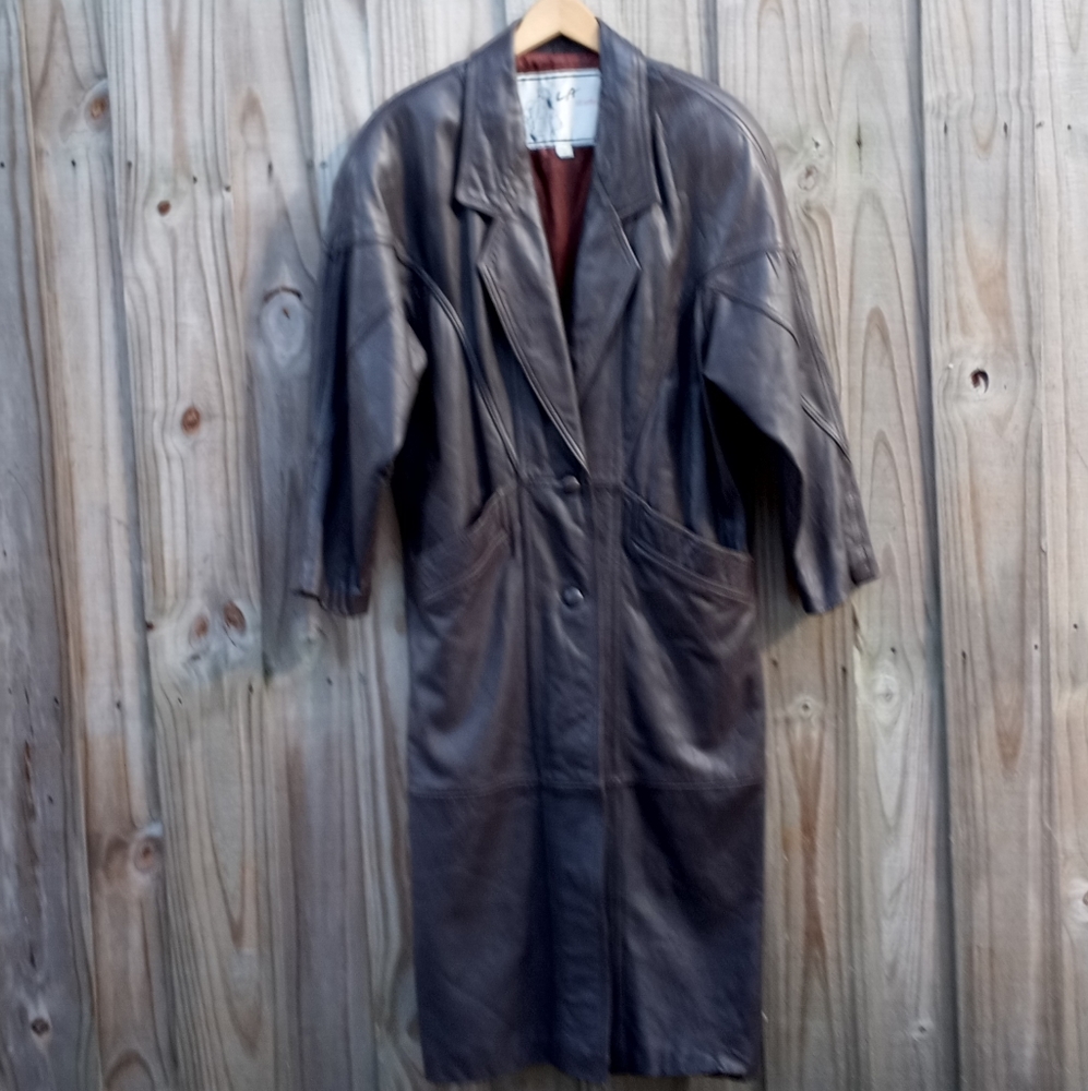 Vintage- LA STUDIO Retro Leather Coat